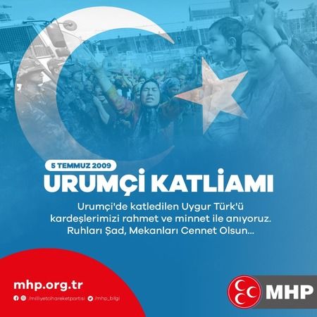 MHP'den 'Urumçi Katliamı' paylaşımı