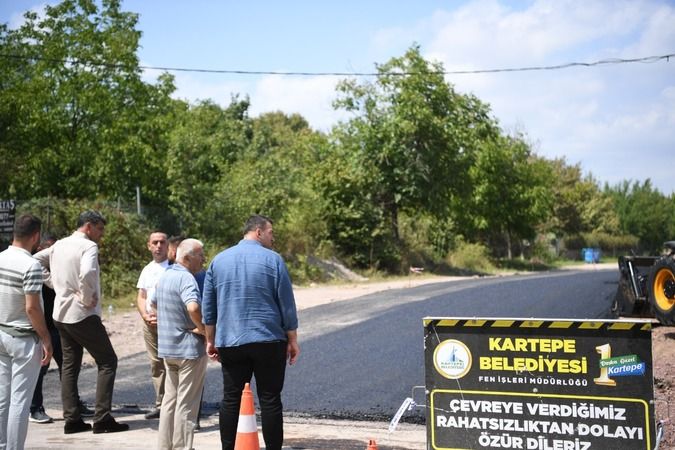 İki mahalleyi birbirine bağlayan yol için bin ton asfalt