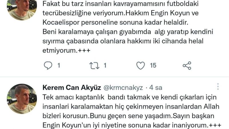 Kerem Can’dan üstü kapalı gönderme