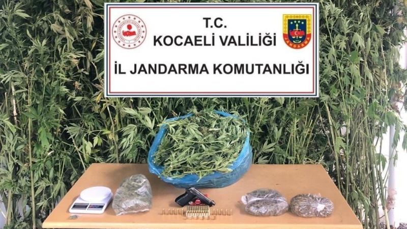  Kocaeli'de 4 kilo 825 gram esrar ele geçirildi