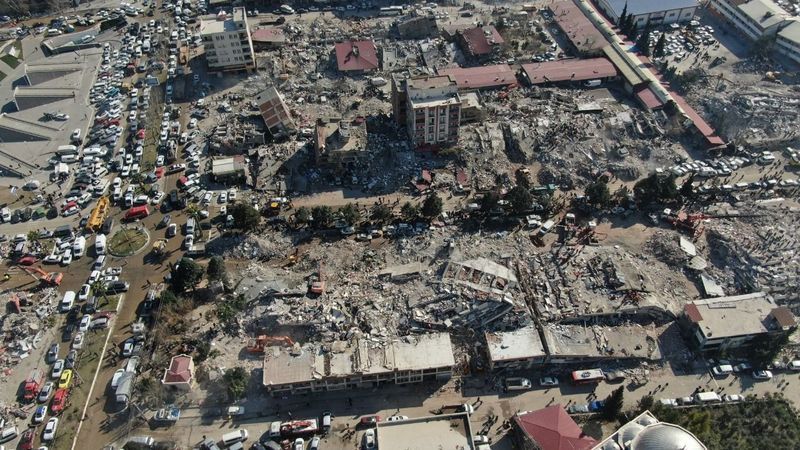 Kahramanmaraş’ta son durum havadan görüntülendi