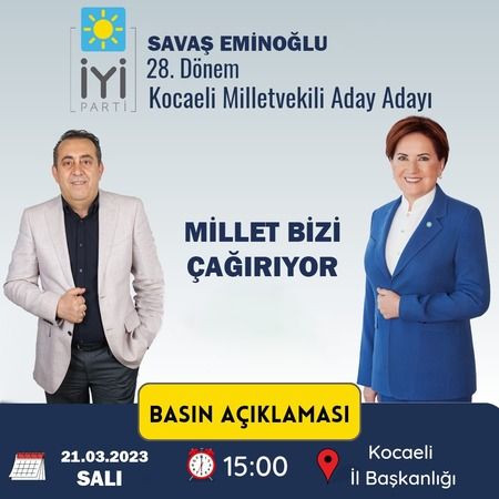 Savaş Eminoğlu İYİ Parti’den aday adaylığı için başvuruyor