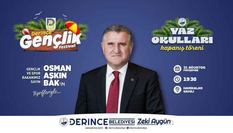 Gençlik Festivali’ne Bakan Bak katılıyor