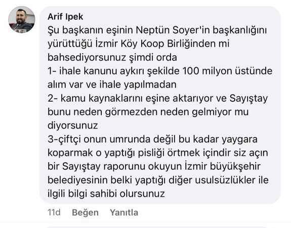 Arif İpek’ten Tunç Soyer’e tokat gibi yanıt